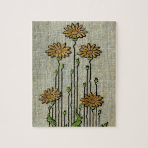 Puzzle Patrón de flores de margaritas de jardín floral vi