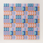 Puzzle Patrón de formas geométricas de color lindo Azul<br><div class="desc">Cuadros Coloridos Formas Geométricas Patrón Rompecabezas Azul</div>