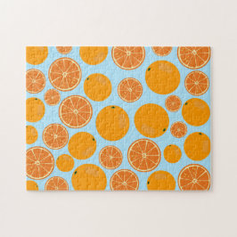 Puzzle Patrón de fruta naranja
