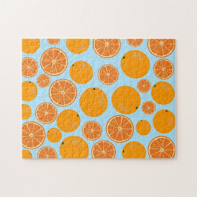 Puzzle Patrón de fruta naranja (Horizontal)