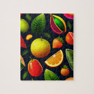 Puzzle Patrón de frutas con colores