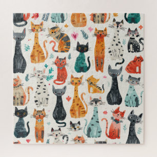 Puzzle Patrón de gatitos