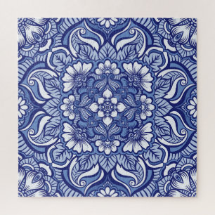 Puzzle Patrón de Henna Seamless de la etnia oriental