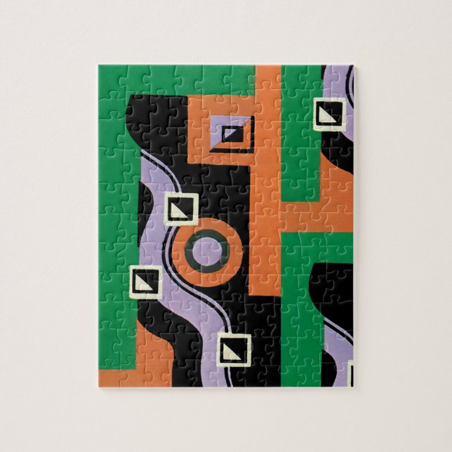 Puzzle Patrón de Ilustracion de Jazz de Pochoir de Arte D (Vertical)