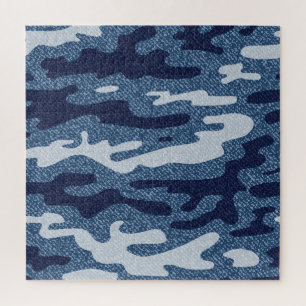 Puzzle Patrón de jeans de denim para el camuflaje visto