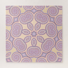 Puzzle Patrón de Kaleidoscopio rosa y púrpura