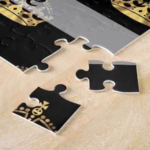 Puzzle Patrón de la corona de oro y negro