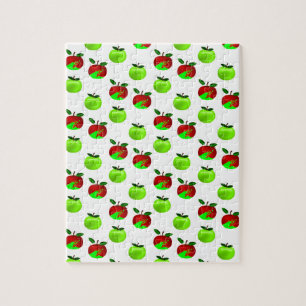 Puzzle Patrón de la muestra de manzanas rojas y verdes