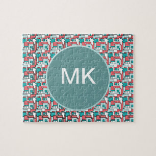 Puzzle Patrón de ladrillo retro