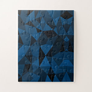 Puzzle Patrón de malla geométrica azul oscuro y negro