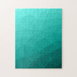 Puzzle Patrón de malla geométrica de gradiente turquesa T<br><div class="desc">Triángulo malla geométrica con gradiente ombre turquesa aqua oscuro claro.</div>