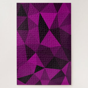 Puzzle Patrón de malla geométrica negra rosa