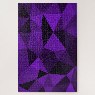 Puzzle Patrón de malla geométrica negro morado