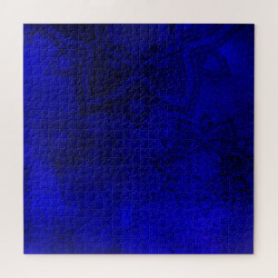 Puzzle Patrón de Mandala azul con problemas
