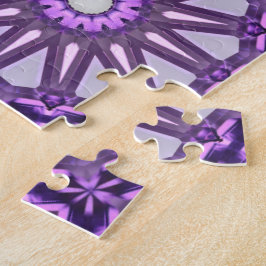 Puzzle Patrón de Mandala del volante de rosca azul púrpur