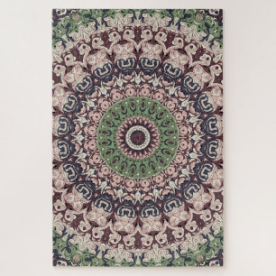 Puzzle Patrón de medallón femenino único