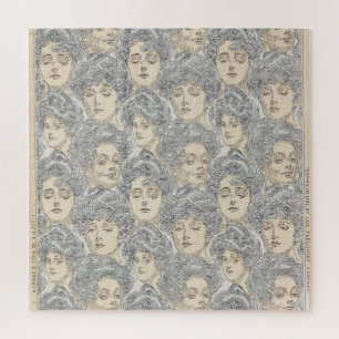 Puzzle Patrón de moda de las mujeres victorianas de Gibso