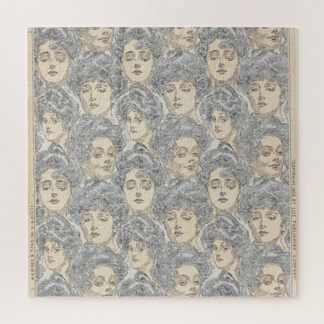 Puzzle Patrón de moda de las mujeres victorianas de Gibso (Vertical)