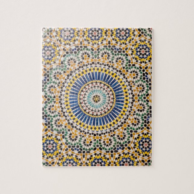 Puzzle Patrón de mosaico geométrico, Marruecos (Vertical)