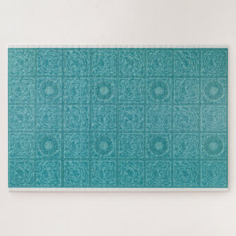Puzzle Patrón de mosaico verde azulado (por William Morri