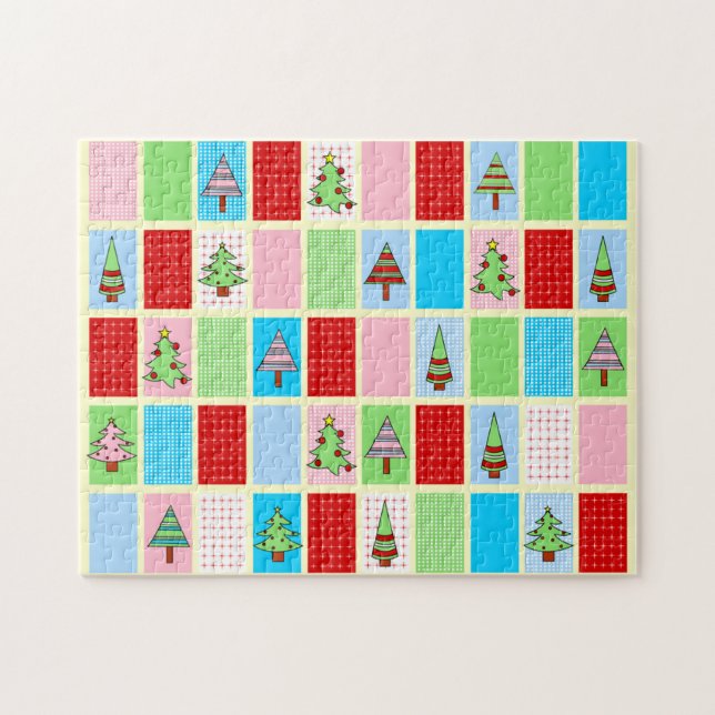 Puzzle Patrón de Navidades coloridos (Horizontal)