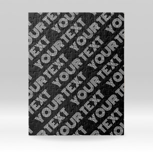 Puzzle Patrón de nombre o palabra retro-moderno en negrit