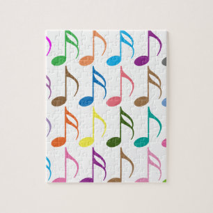 Puzzle Patrón de notas musicales coloridas