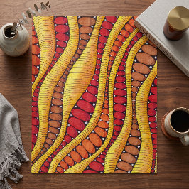 Puzzle Patrón de onda orgánico de terracota boho cálido
