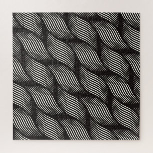 Puzzle Patrón de ondas, textura vintage de moda.
