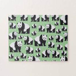 Puzzle Patrón De Oso De Panda Cuta