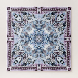 Puzzle Patrón de paisley: acuarela, chal dibujado a mano