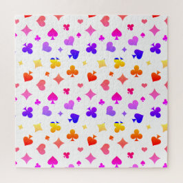 Puzzle Patrón de palos de cartas de juego modernas