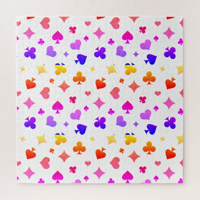 Puzzle Patrón de palos de cartas de juego modernas (Vertical)