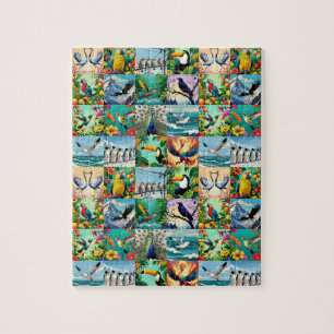 Puzzle Patrón de parches de pájaros