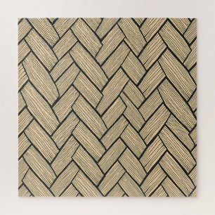 Puzzle Patrón de parquet de madera en espina de arenque