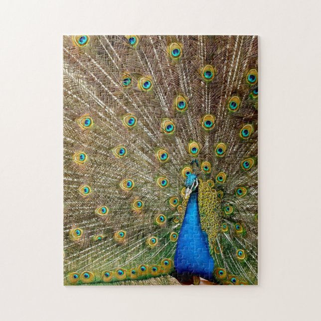 Puzzle Patrón de pavo real Pintura de arte de pavo real A (Vertical)