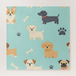 Puzzle Patrón de perritos adorables