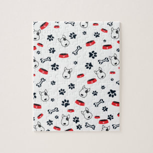 Puzzle Patrón de perro blanco