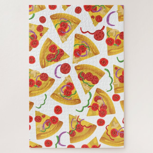 Puzzle Patrón De Pizza Slice (Vertical)