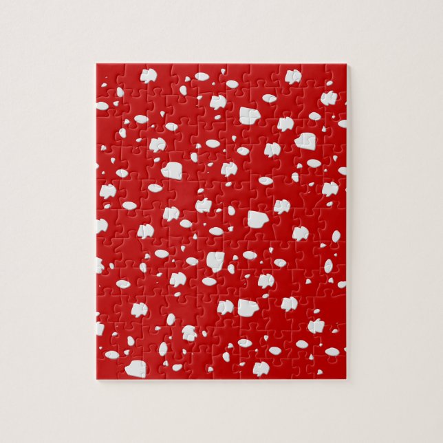 Puzzle patrón de puntos con hongo de toadstool rojo (Vertical)