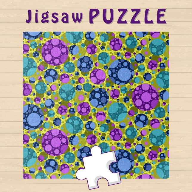 Puzzle Patrón de puntos de polka en Verde azulado azul ro (Subido por el creador)