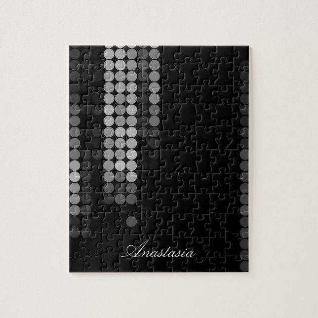 Puzzle Patrón de puntos en tonos de gris (Vertical)