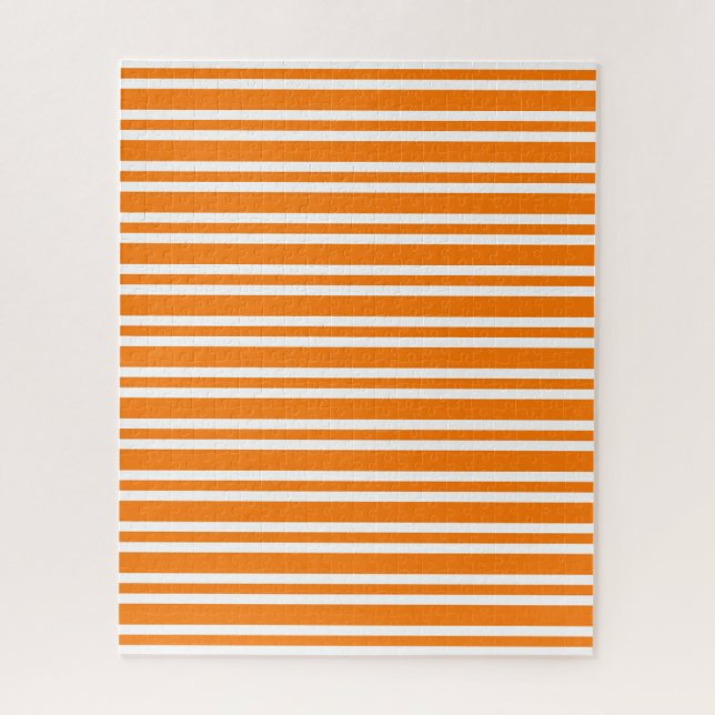 Puzzle Patrón de rayas blancas y naranjas (Vertical)