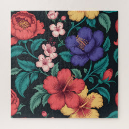 Puzzle Patrón de repetición de flores silvestres