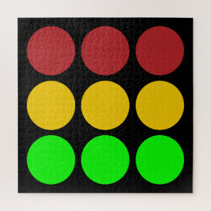 Puzzle Patrón de Rótulo de tráfico de luz de tráfico por