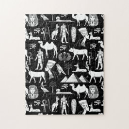 Puzzle Patrón de símbolos jeroglíficos del antiguo Egipto