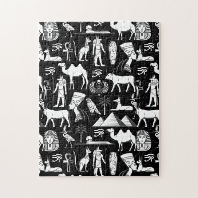 Puzzle Patrón de símbolos jeroglíficos del antiguo Egipto (Vertical)