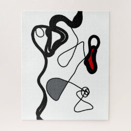 Puzzle Patrón de sujeción: Resumen negro, blanco, gris y 