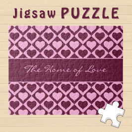 Puzzle Patrón de tablero de ajedrez de corazón personaliz