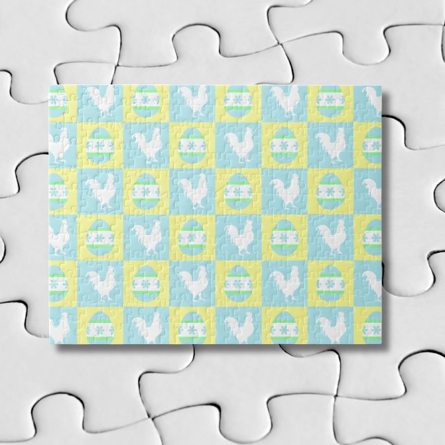 Puzzle Patrón de tablero de ajedrez de Pascua fresco con  (Subido por el creador)